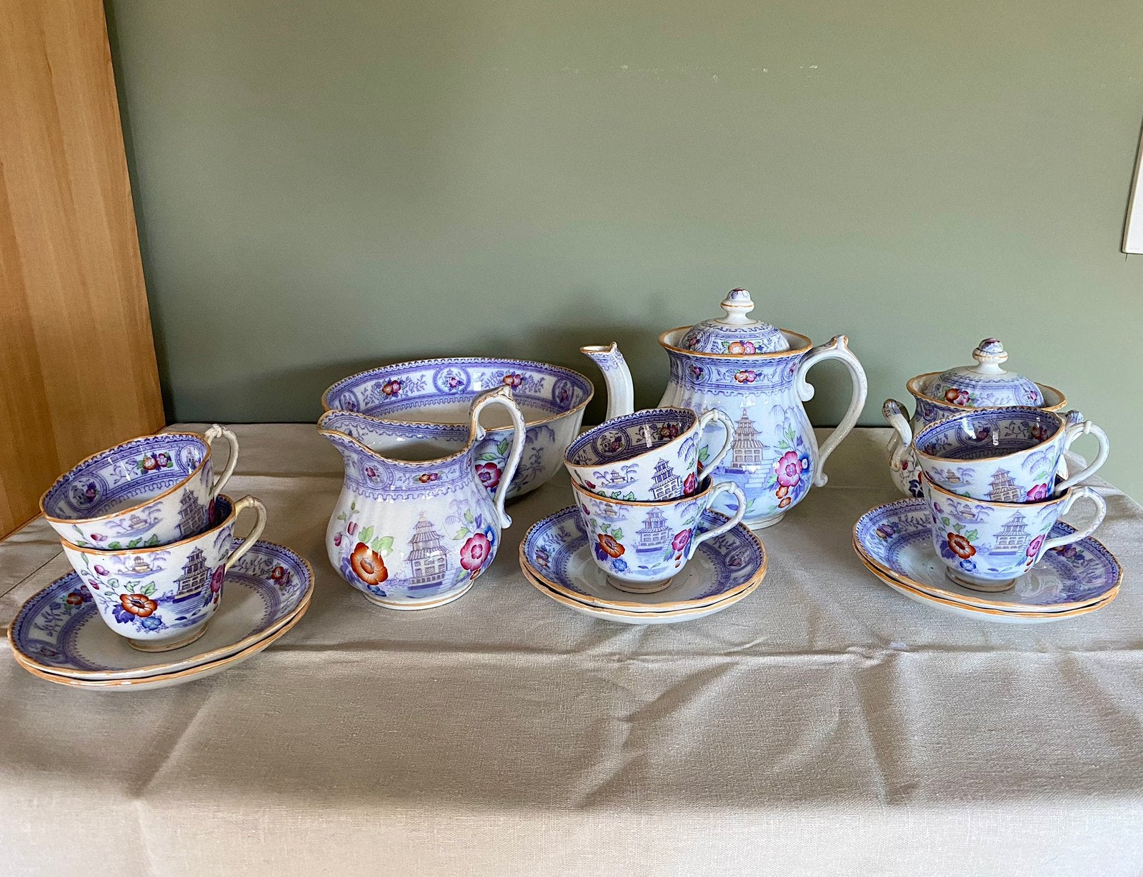 Antiek koffieservies Petrus Regout Maastricht –Decor Ristori, Antiek en Kunst, Ophalen