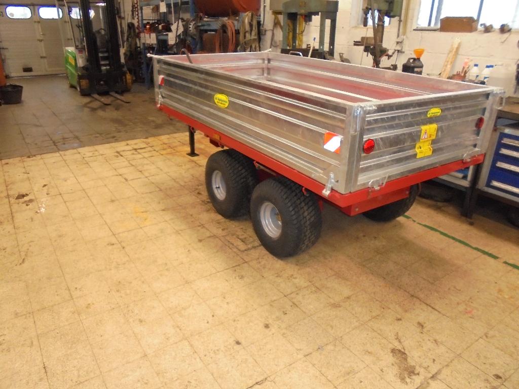 Dubbelas aanhangwagen voor Minitractor, Ophalen, Nieuw