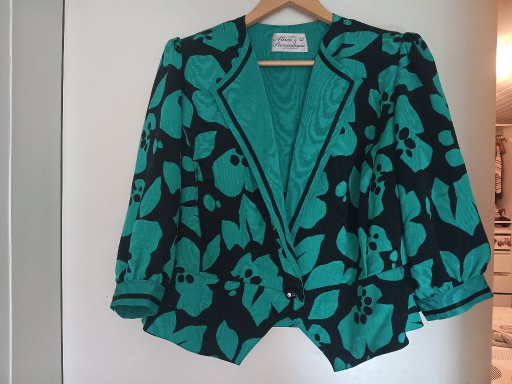 Authentieke vintage blouse, Kleding | Dames, Ophalen of Verzenden, Zo goed als nieuw, Maat 42/44 (L), Groen