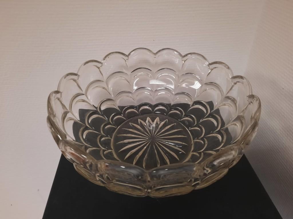 Vintage kristallen salade/fruit schaal uit Czechoslovakia, Ophalen