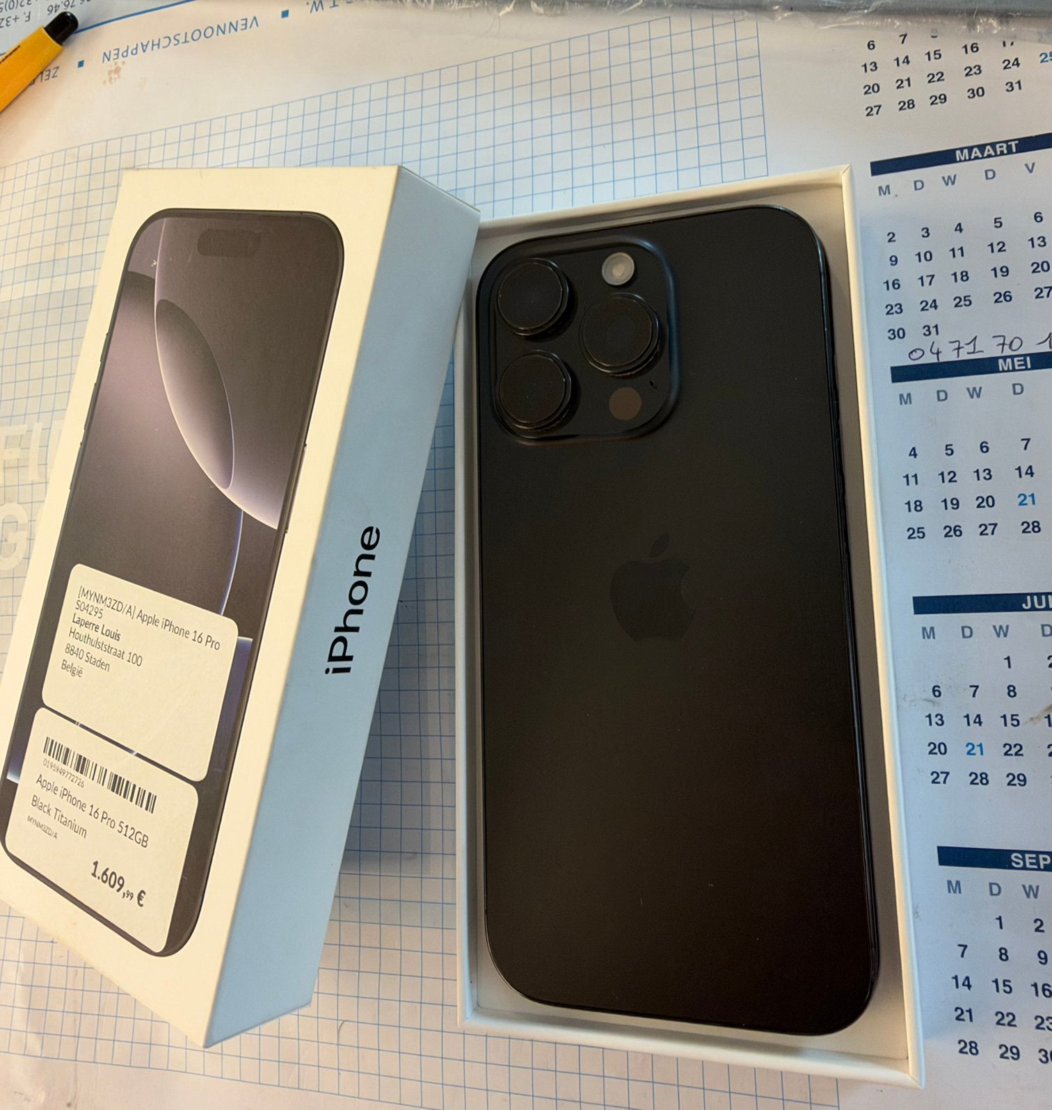 Iphone 16 512 Go 91 %, Télécoms, Enlèvement ou Envoi, Comme neuf, 512 GB, IPhone 16