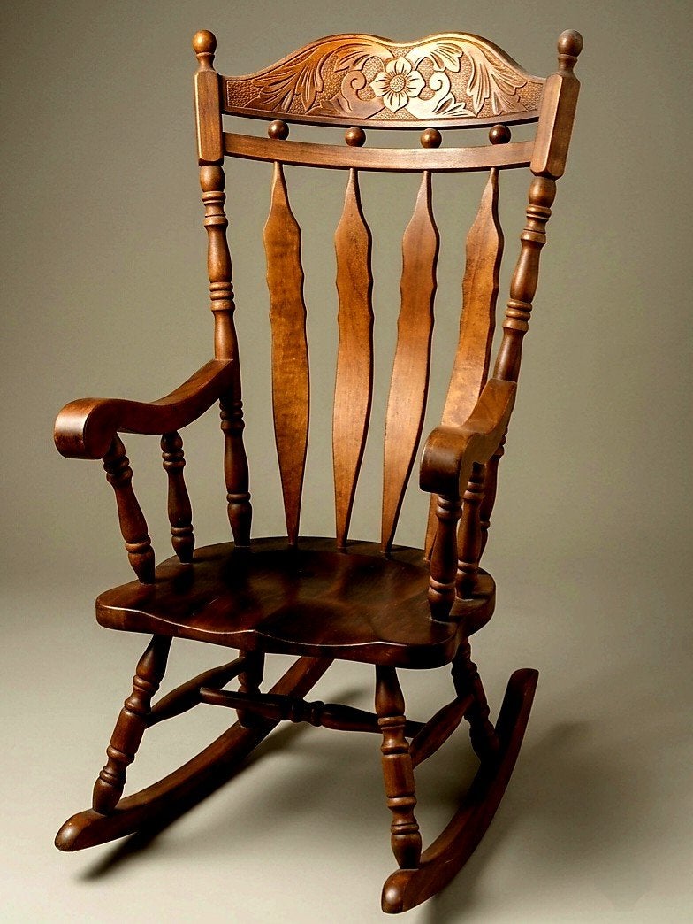 Rustieke houten schommelstoel, Ophalen