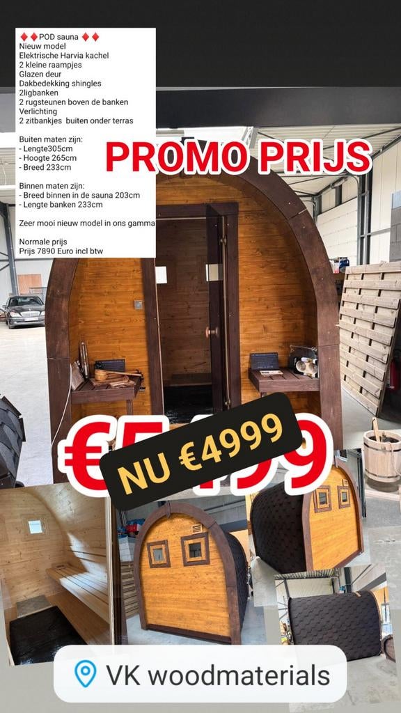 Sauna, Ophalen of Verzenden, Nieuw