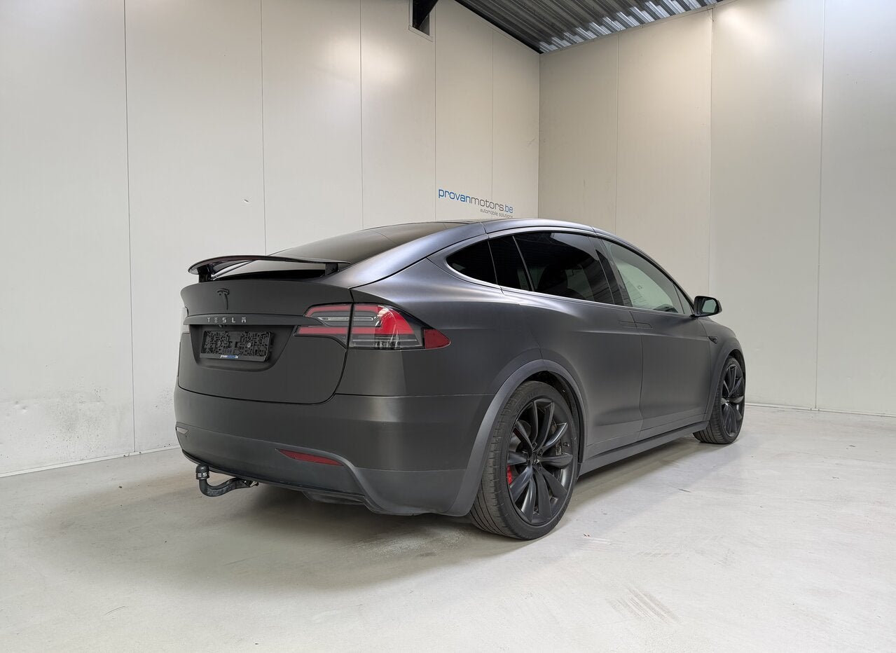 Tesla Model X Long Range 100 kWh AWD - 5 PL - Bose - 460 KM, Auto's, Tesla, Model X, Zwart, 0 kg, Zwart