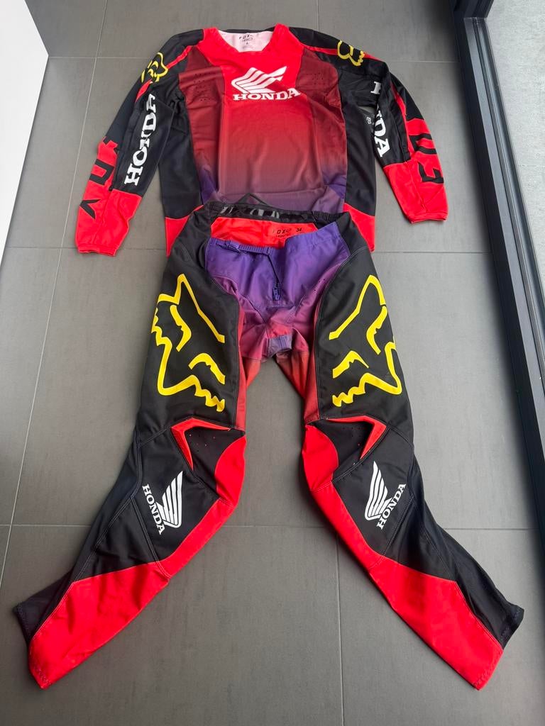 Fox 180 honda motocrossbroek maat 34+ trui maat L, Enlèvement ou Envoi, Neuf, sans ticket