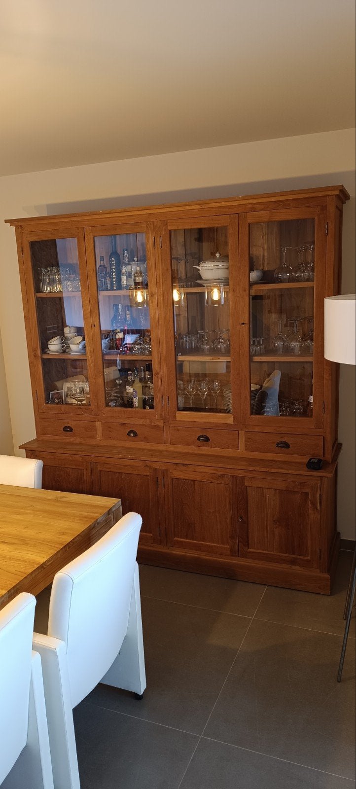 vitrinekast teak, Huis en Inrichting, Ophalen