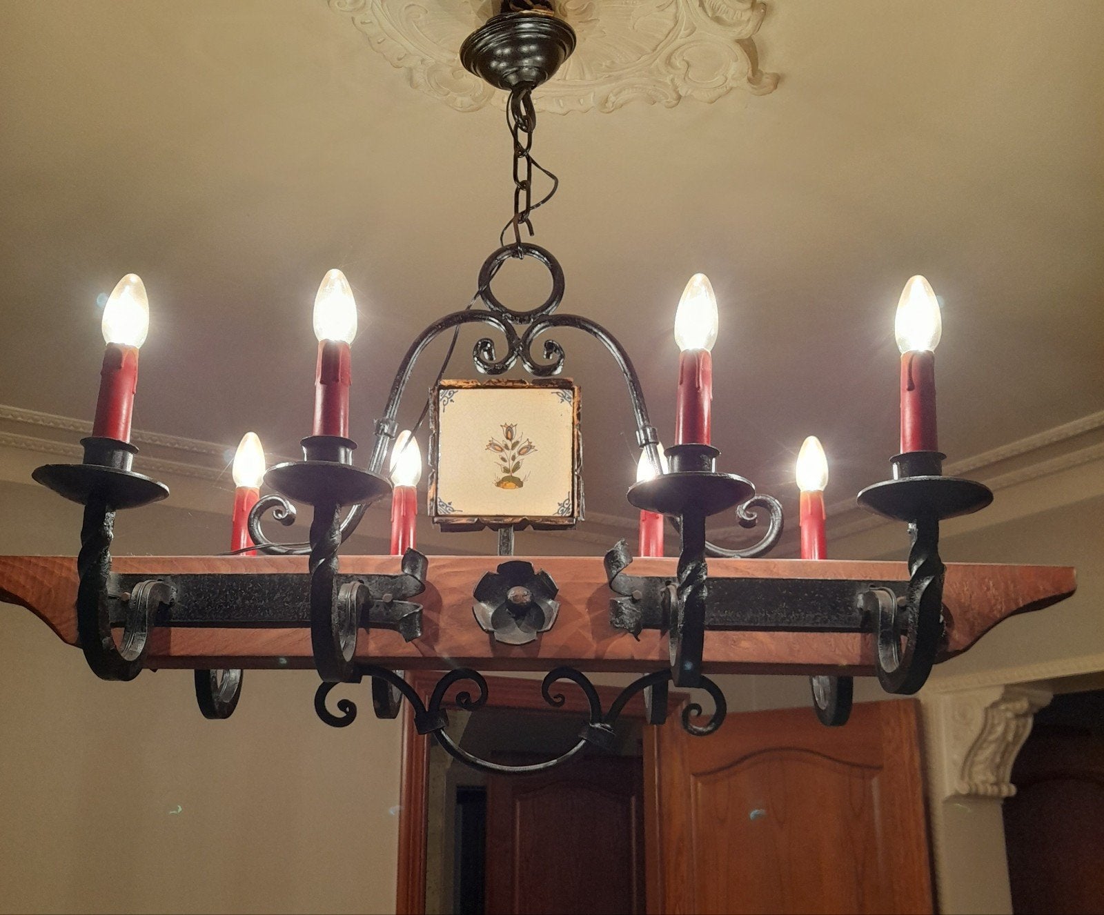 zware antieke lamp, Ophalen