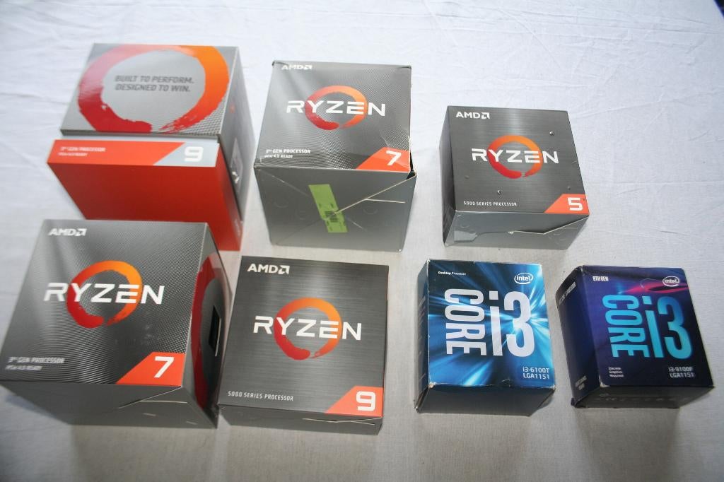 CPU INTEL i3 6100T 9100F AMD 3900X 3600X 5600X 5950X, Ophalen