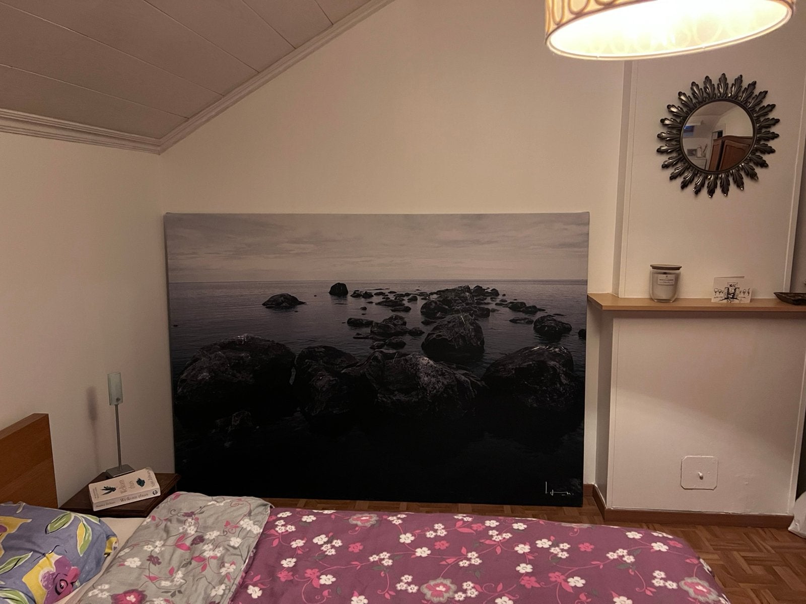 Grote canvas wanddecoratie, Ophalen, Zo goed als nieuw