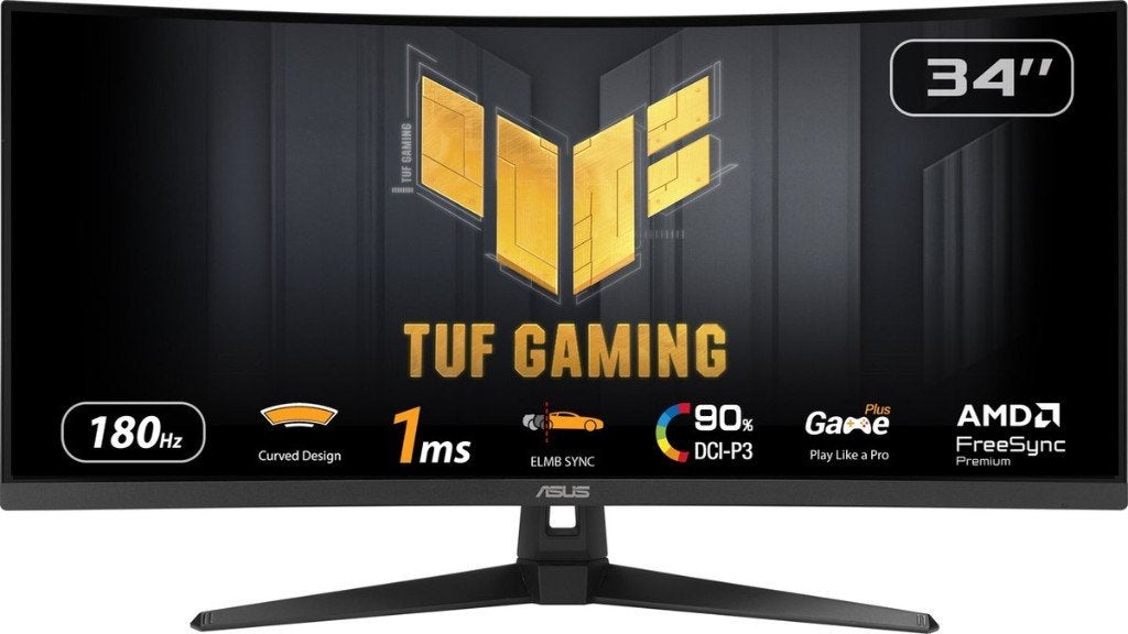 ASUS TUF Gaming VG34VQ3B - WQHD Ultrawide Gaming Monitor, Computers en Software, Asus, VA, 34 inch, Zo goed als nieuw