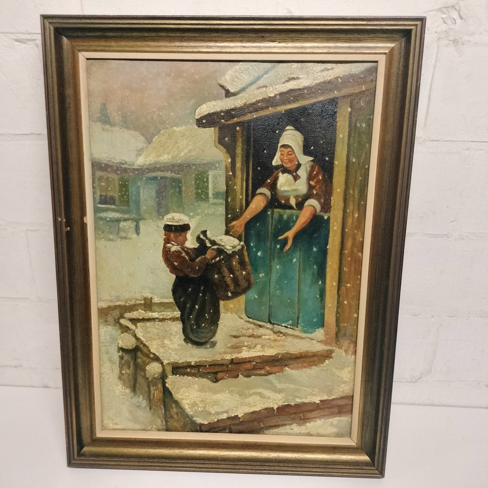 ancien tableau, Antiquités & Art, Enlèvement ou Envoi, Vintage, Toile