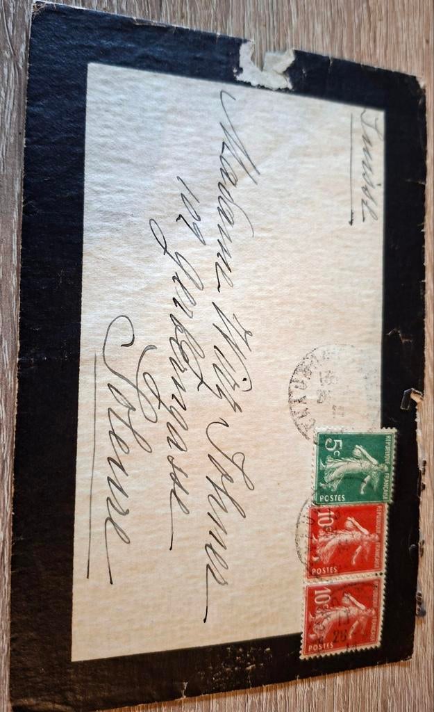 Rouwbrief 1914 met lakzegel, Verzenden