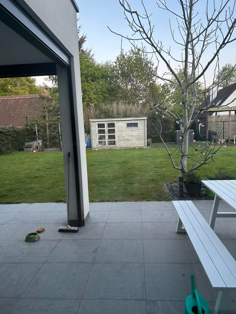 Tuinhuis 2m50 op 4 meter, Tuin en Terras, Ophalen, Gebruikt, Tuinhuis, 1 raam