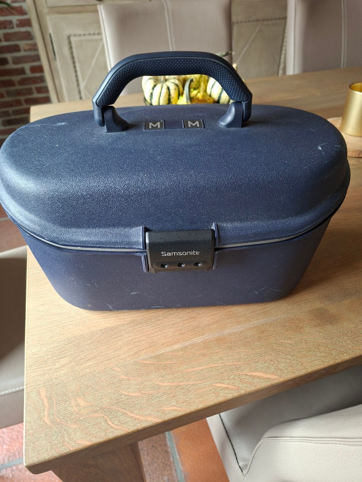 beautycase Samsonite, Handtassen en Accessoires, Ophalen, Blauw, Zo goed als nieuw, Met slot