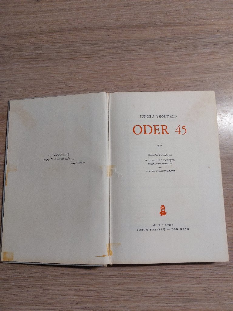 Oder 45, Livres, Enlèvement, Utilisé