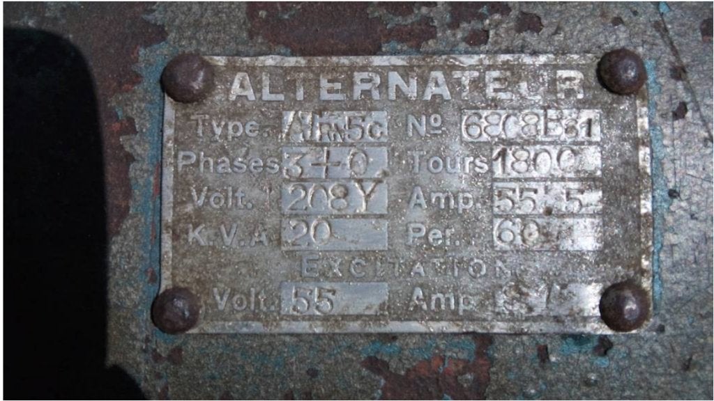 Alternator 20 KVA 3 Fazig 220 V, Doe-het-zelf en Bouw, Aggregaten, Ophalen, Gebruikt, 10 tot 30 kVA, Overige typen