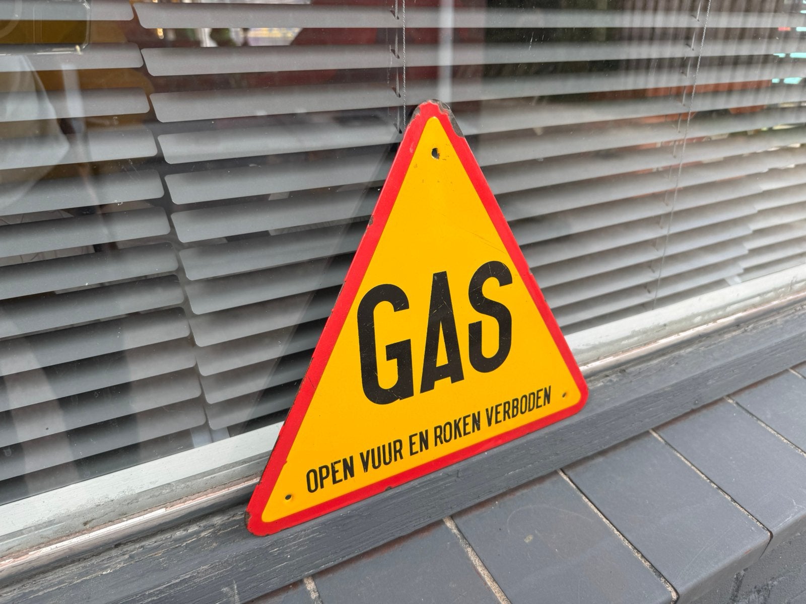 GAS emaille reclamebord, Antiek en Kunst, Ophalen of Verzenden