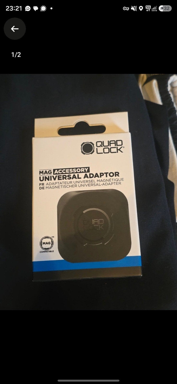 Quadlock universal mag adaptor, Télécoms, Enlèvement ou Envoi, Neuf, Quad Lock, Noir