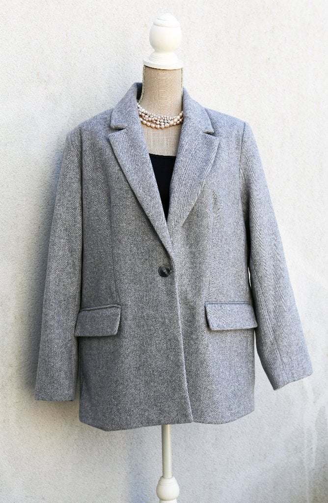 zara XL grijze jas/blazer, Kleding | Dames, Jassen | Winter, Maat 42/44 (L), Ophalen of Verzenden, Zo goed als nieuw, Grijs
