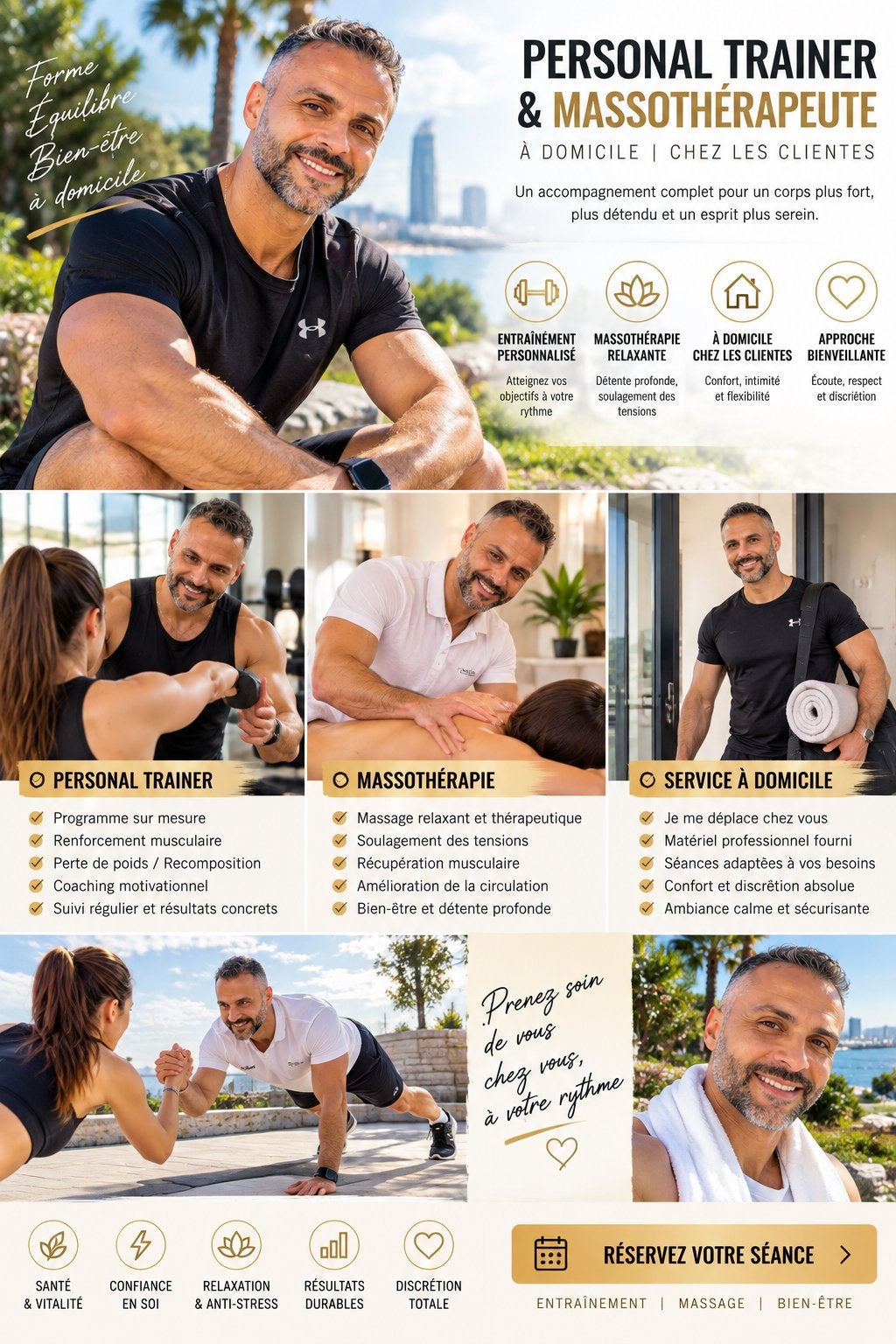 Coach fitness et massotherapeute, Ophalen of Verzenden
