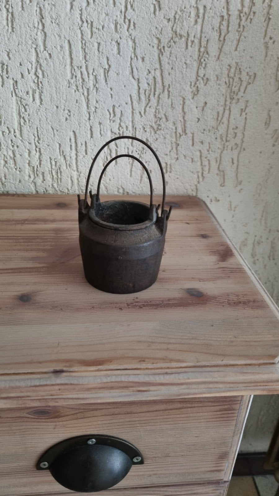 vintage gietijzeren lijmpotje, Ophalen of Verzenden