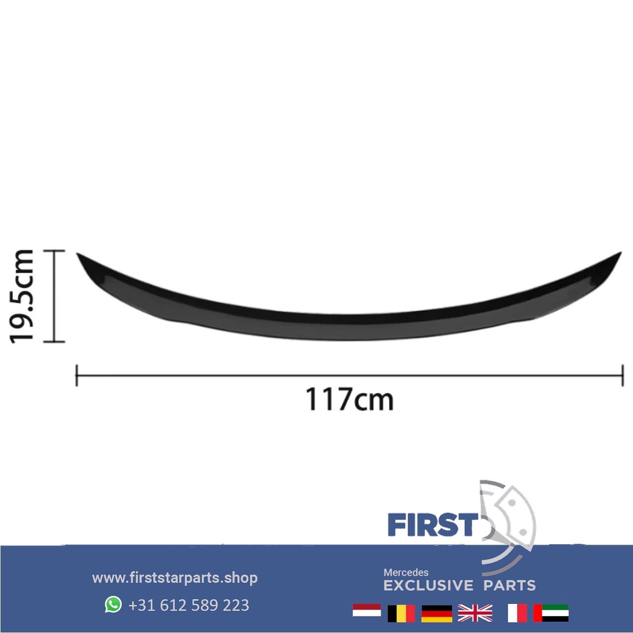 W177 V177 A KLASSE SEDAN AMG KOFFERBAK SPOILER ZWART 2018-20, Arrière, Haillon arrière, Utilisé, -