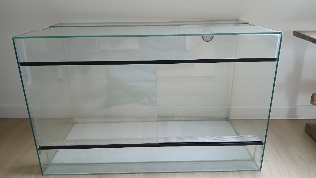 Glazen hok/terrarium voor kleine knaagdieren of reptielen, Moins de 60 cm, 75 à 110 cm, Cage, Comme neuf