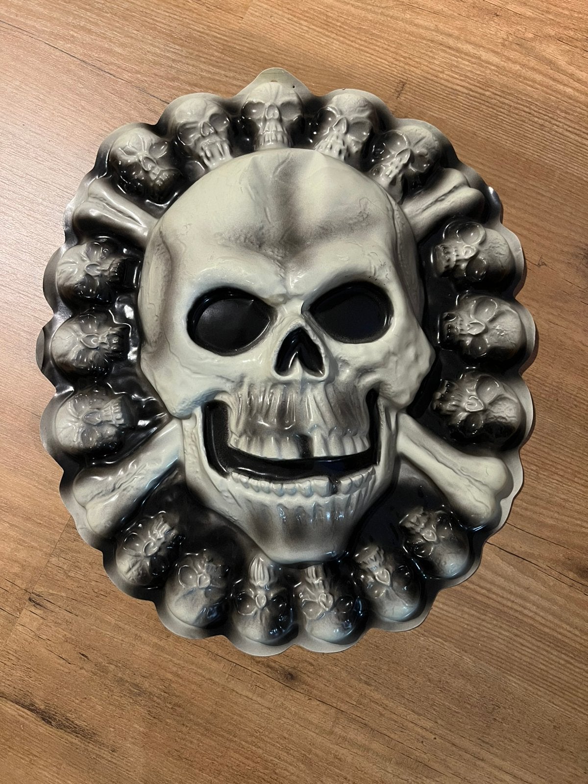 Plastic schedel masker om aan de muur te hangen halloween, Enlèvement, Comme neuf