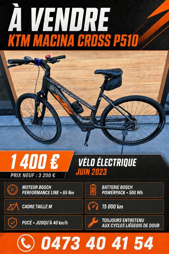 Vélo électrique KTM, Gebruikt, 47 tot 51 cm, 50 km per accu of meer, Ophalen
