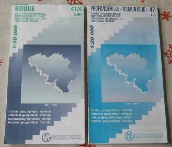 Cartes IGN (Belgique), Enlèvement, Utilisé, Benelux, Guide de balades à vélo ou à pied