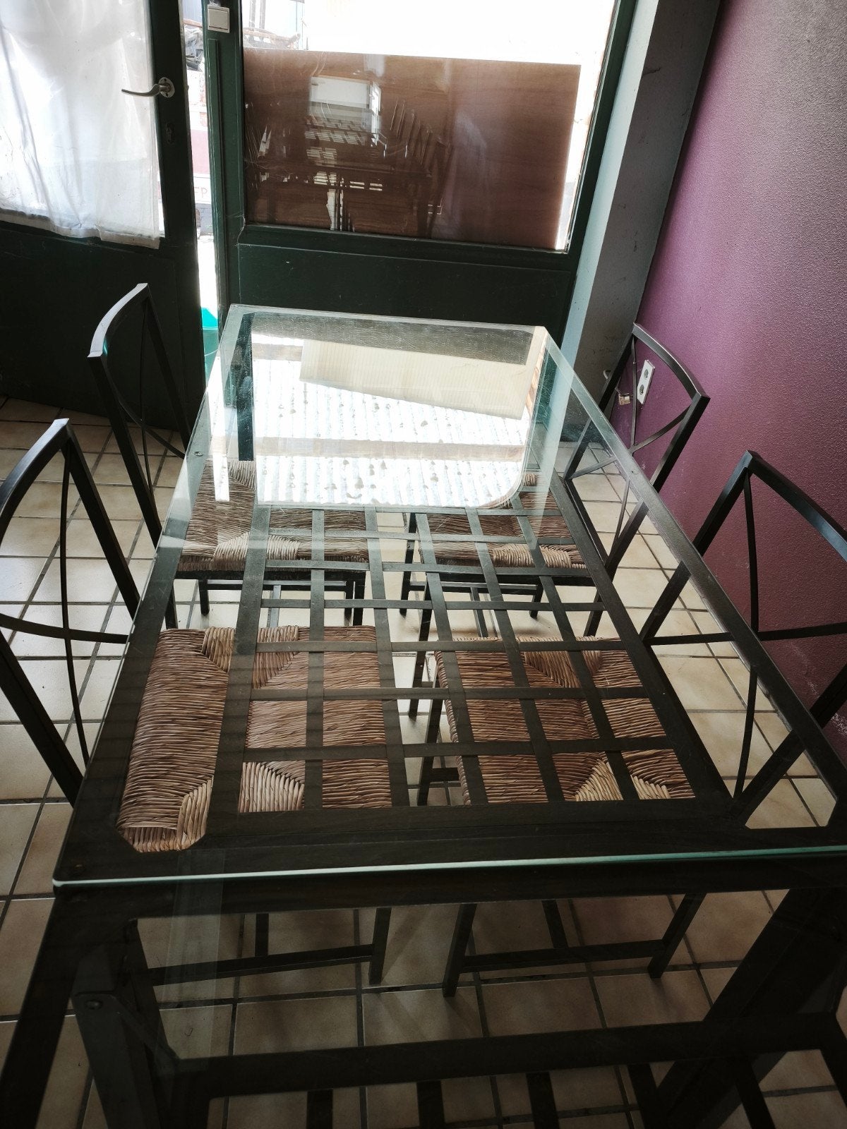 IKEA Granås eettafelset (inclusief stoelen 4x), Enlèvement ou Envoi, Utilisé