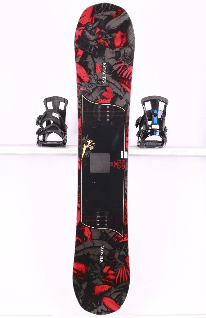 152 cm dames snowboard SALOMON WONDER, Black/red, CAMBER, Verzenden, Gebruikt, Board