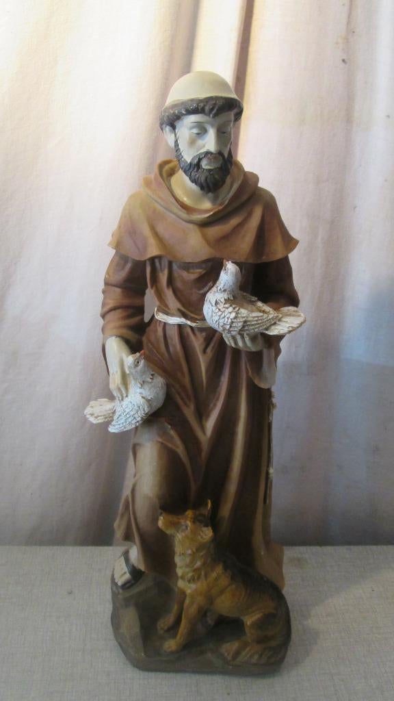 Mooi Oud Heiligen Beeld - Jozef van Nazareth - 41cm, Antiek en Kunst, Ophalen of Verzenden