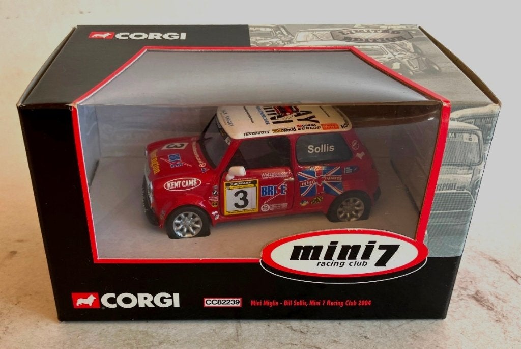 Mini Se7en Racing Club Bill Sollis MINI Corgi CC82239., Enlèvement ou Envoi, Comme neuf, Voiture