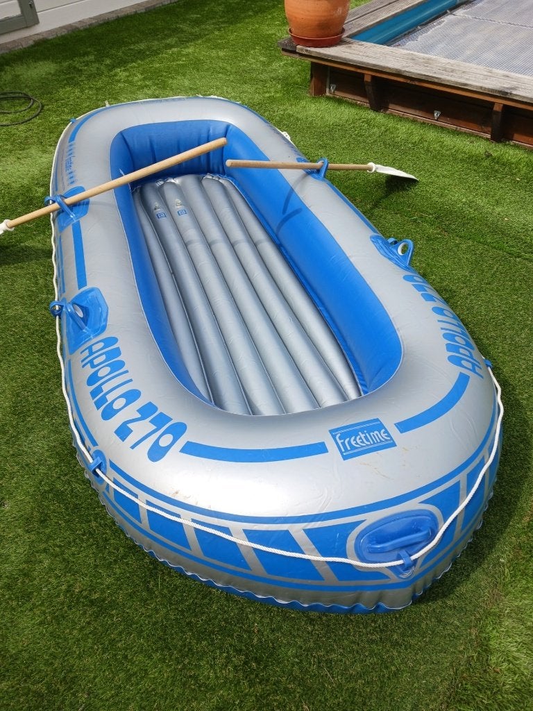 Opblaasbare rubberboot, Watersport en Boten, Ophalen, Gebruikt, Rubber, Met roeispanen of peddels