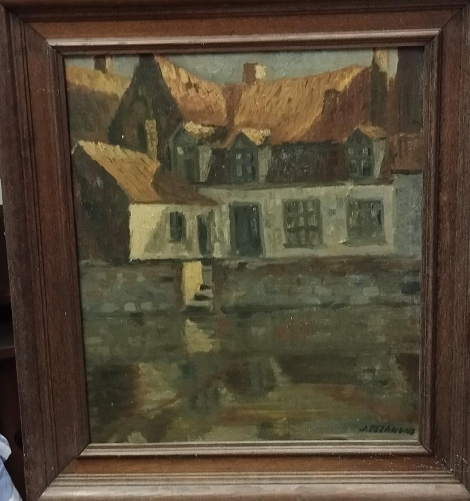 Jan Delanghe hoeve, Antiek en Kunst, Kunst | Schilderijen | Klassiek, Ophalen