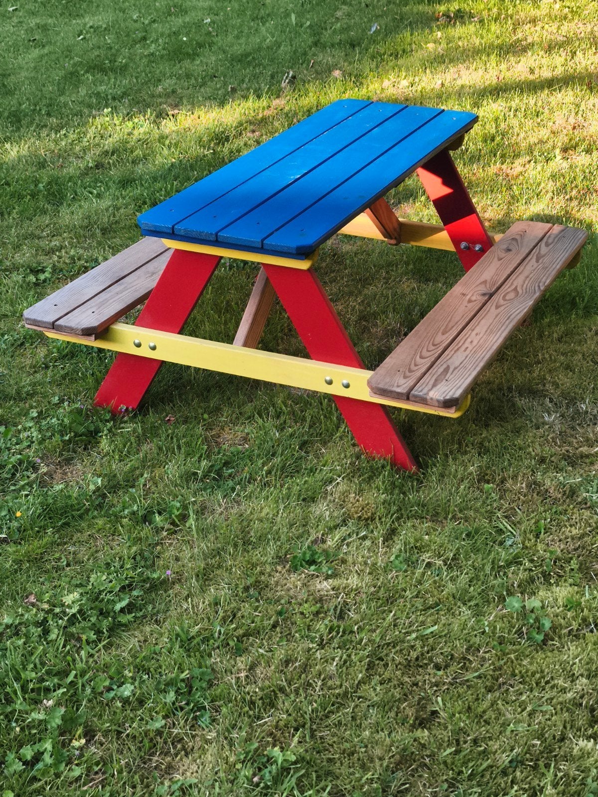 Picknicktafel voor kinderen, Zo goed als nieuw, Rechthoekig, Hout, Ophalen
