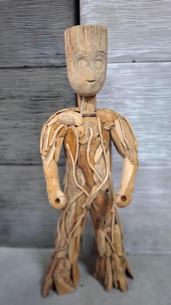 beeld het takken mannetje, Antiek en Kunst, Kunst | Beelden en Houtsnijwerken, Ophalen, Art deco, Gepatineerd, 1 meter - 2 meter