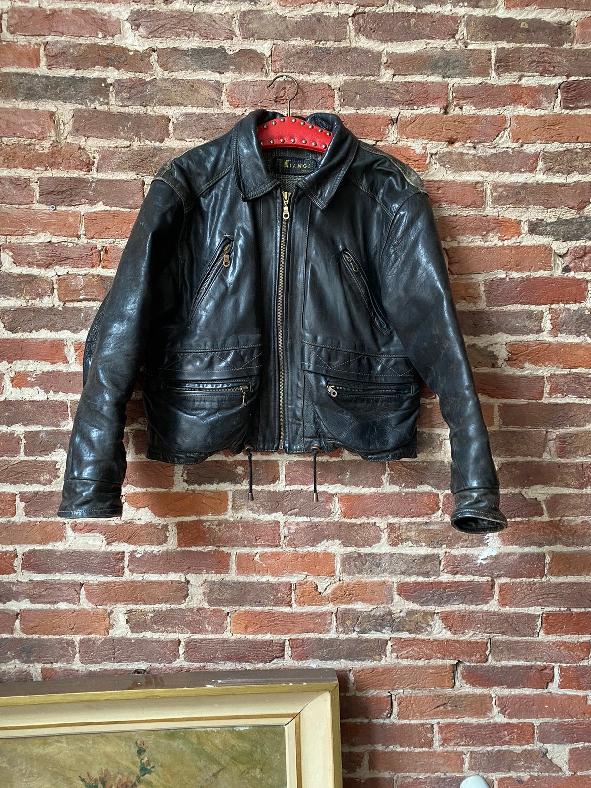 Veste cuir vintage doublée tres chaude, Enlèvement ou Envoi