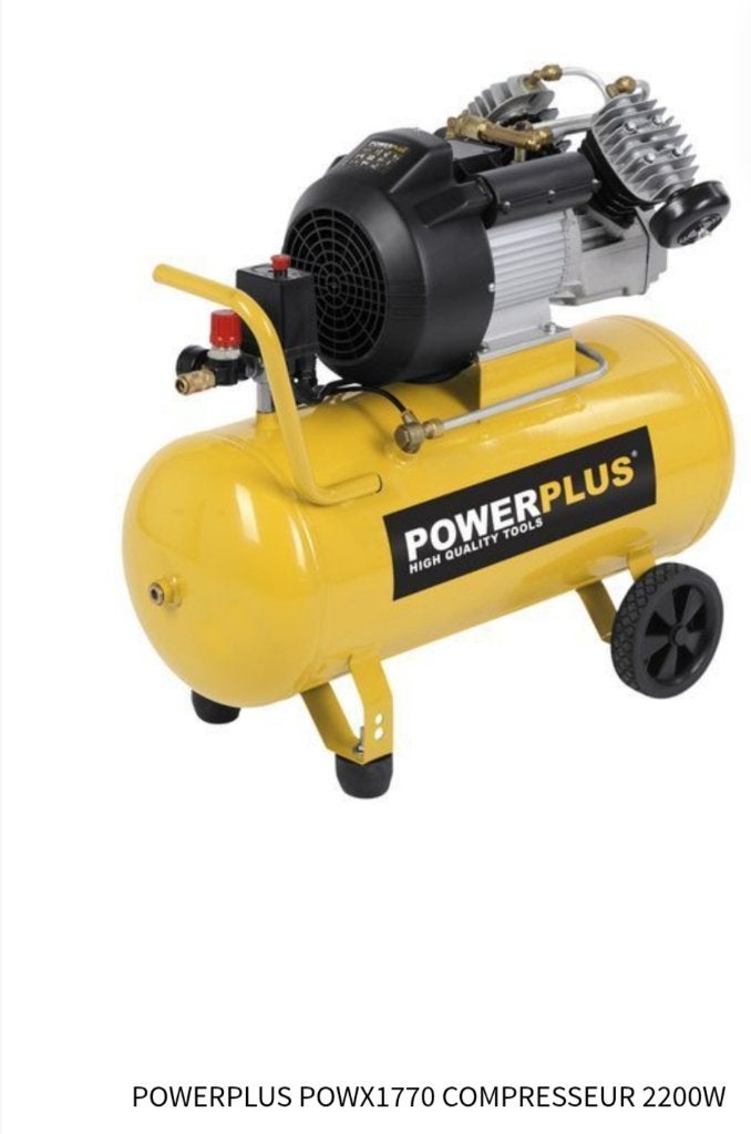 Compresseur d'air 50l Powerplus, Bricolage & Construction, Compresseurs, Comme neuf, 6 à 10 bars, 25 à 100 litres, 200 à 400 litres/min