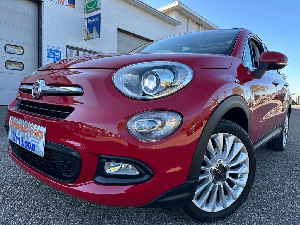 Fiat 500X 1.4 MultiAir Panodak Leder Cruise Airco Usb Navi, Auto's, 100 kW, Multifunctioneel stuurwiel, 4 cilinders, 136 pk
