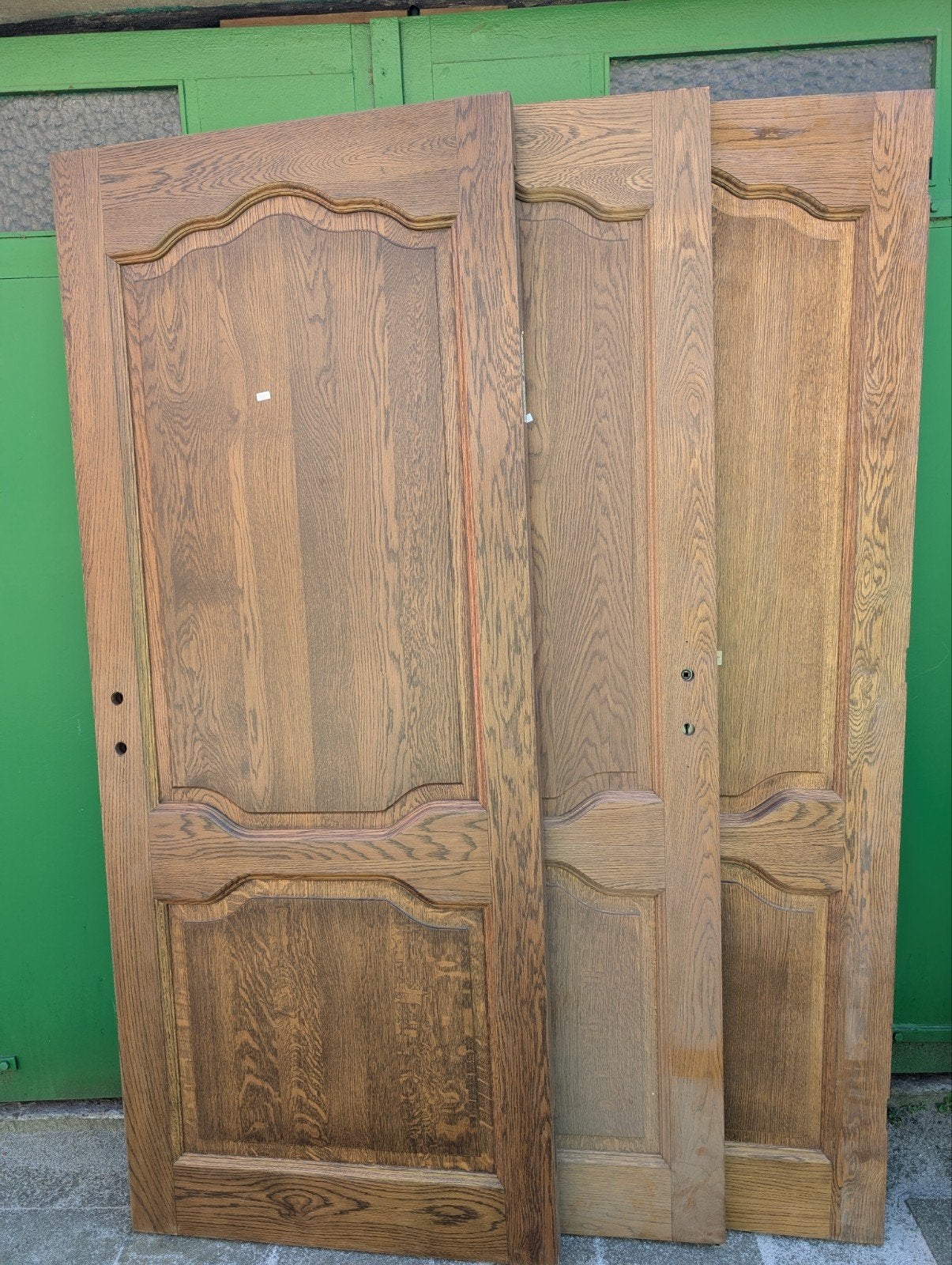 Portes intérieures en chêne massif avec serrures, charnières, Bricolage & Construction, Neuf, Porte intérieure, Verre, Enlèvement