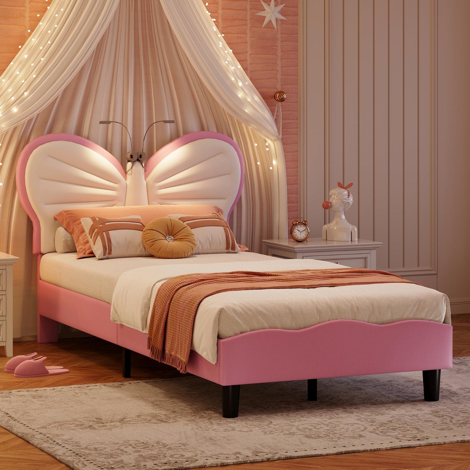 vlinderbed met matras 140x200, Neuf, Matelas, Moins de 70 cm, Moins de 140 cm