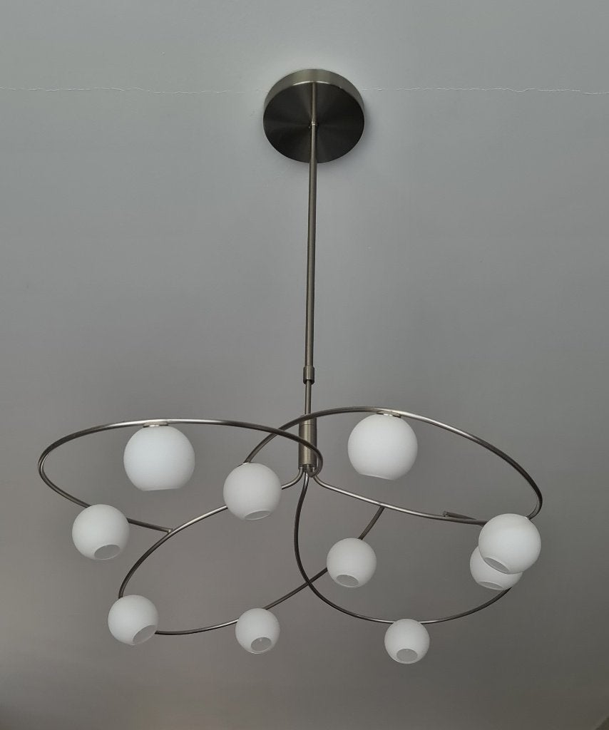 Massive design hanglampen in nieuwstaat, Huis en Inrichting, Lampen | Hanglampen, Ophalen, Zo goed als nieuw, Glas, G4