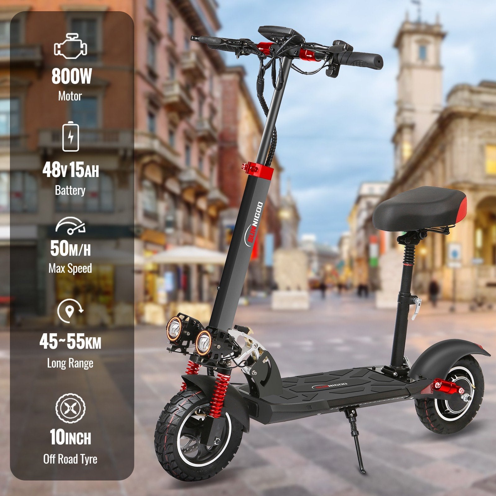 Trottinette électrique puissante de 800 W, 48 V, 15 Ah,50kmh, Neuf, Step électrique (E-scooter)