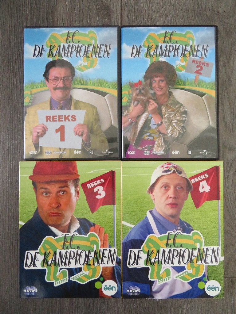 DVD - FC De Kampioenen - seizoen 1 t/m 4, Seizoen 1, Zo goed als nieuw, Inclusief doosje, Nederlands