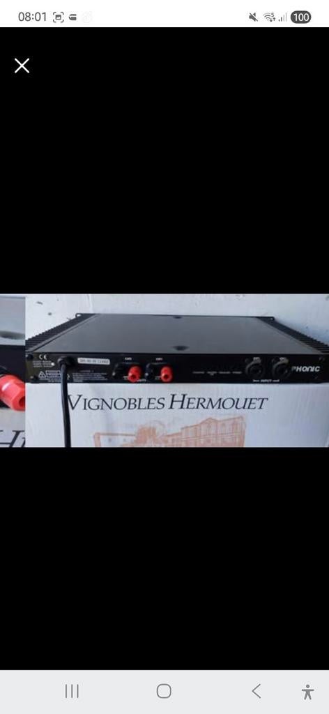 Ampli de puissance Phonic, Enlèvement