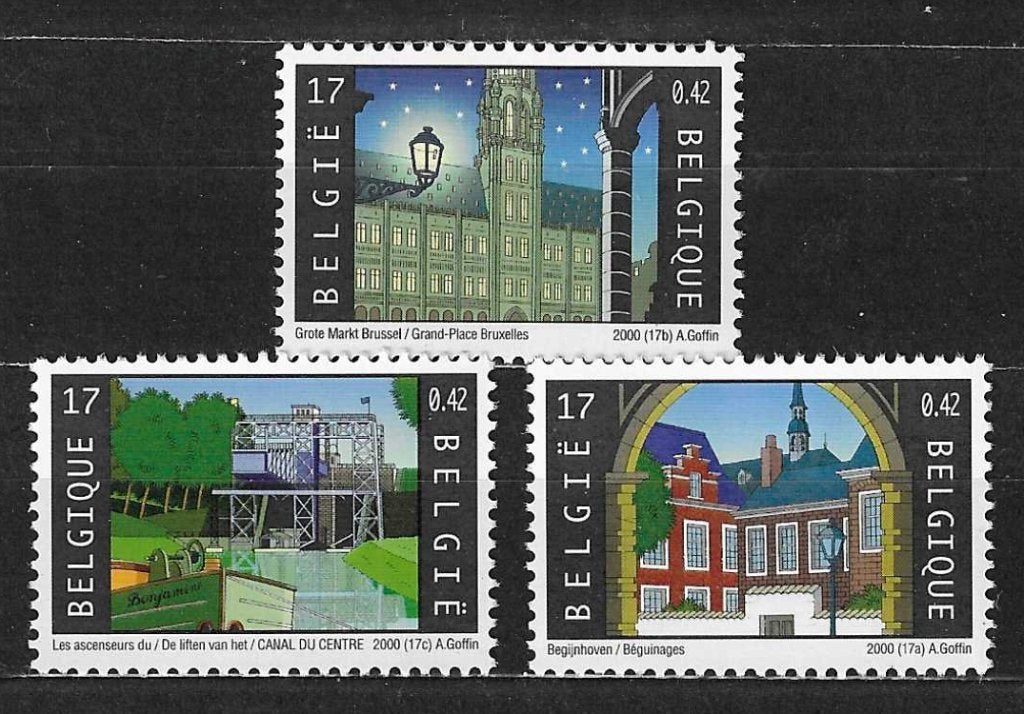 België OPC 2923-25 UNESCO wereldpatrimonium  **, Ophalen of Verzenden, Postfris, Postfris
