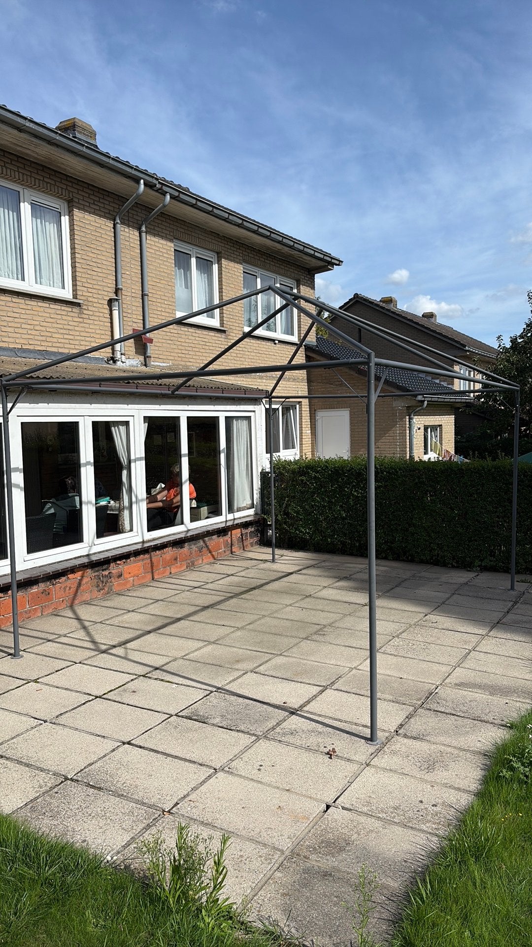 Partytent met baches dak en zijkanten, Ophalen, Gebruikt