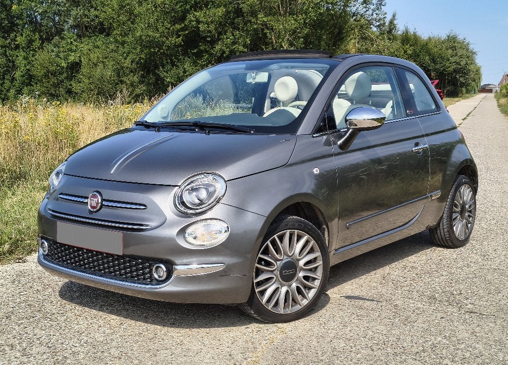 Fiat 500C Lounge 10 000 km | GPS | Airco, Autos, 1242 cm³, Argent ou Gris, Achat, Cabriolet